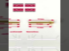 Verarbeitete Pins 2,0x18,5 mm Goldplattierte Endspinne Messing-Kontaktpunkt-Pin für Steckverbinder