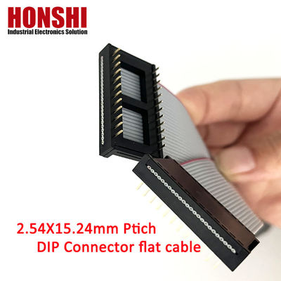 IDC Männlicher Stecker 6 8 10 12 14 16 18 26 40 Pin 2,54 mm Pitch Dip Flat Ribbon Kabel