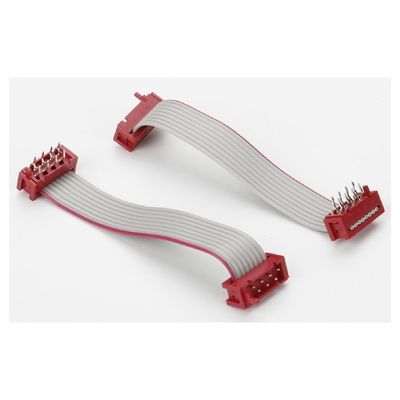 Mikro-Match-Konnektor Flat Electrical Wire IDC UL2651 Rot Flat Ribbon Kabel