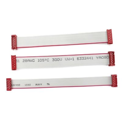 Mikro-Match-Konnektor Flat Electrical Wire IDC UL2651 Rot Flat Ribbon Kabel