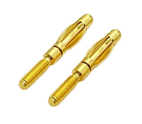 Individuelle Größe 4mm Männlicher Bananenstecker mit Gold und Gewinde Gewand garantiert