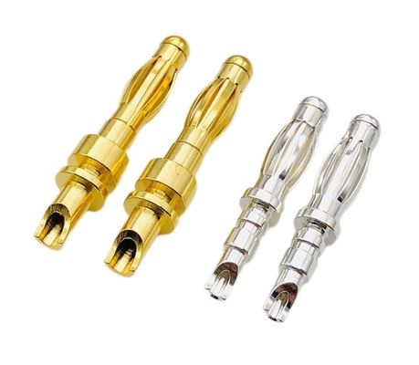 Individuelle Größe 4mm Männlicher Bananenstecker mit Gold und Gewinde Gewand garantiert