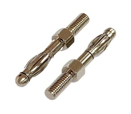 Individuelle Größe 4mm Männlicher Bananenstecker mit Gold und Gewinde Gewand garantiert