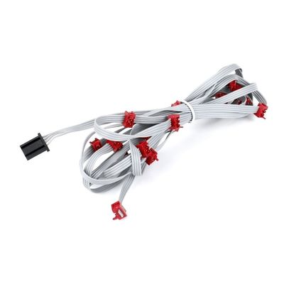 8 Pin 10 Pin Männliches Flachkabel-Assembly IDC Bandkabel Rot Mikro-Match-Anschluss