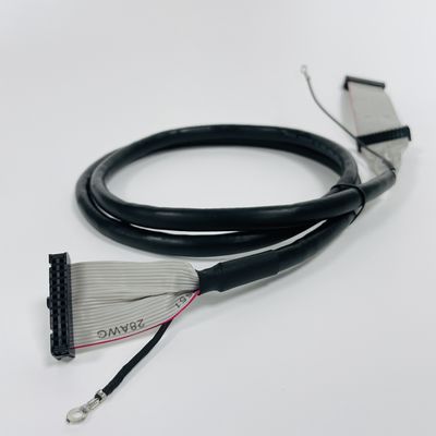 Fahrzeug-IDC Flachbandkabel 2,54 mm Schrägstand Isoliermaterial PVC Polyester