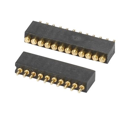 1.27mm H3.8mm Pogo Pin Connector Messing C6801 Material 12 Pin Connector mit Präzision