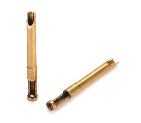 OEM CNC Messing bearbeitet Pins Kontakte Automatische Drehmaschine Prozess individuell Größe