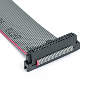 26Pin-IDC-Flachbandkabelanlage mit Dehnungsentlastung und 2,54mm IDC-IDC-Steckdose