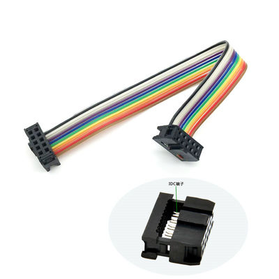 Auf Wunsch 2.54mm 12 Pin Bandkabel IDC Steckdose UL2651 28AWG Flachdrahtmontage