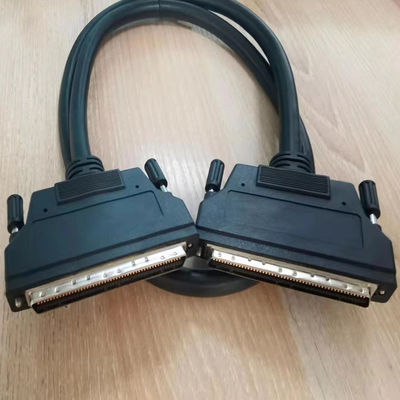 HPDB 100 Pin MDR-Anschluss SCSI-Kabelmontage Schwarzer Draht mit Messingkontaktmaterial