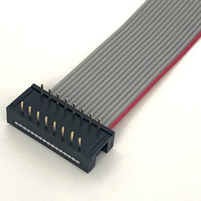 DIP-Stecker Graue Flachkabelmontage 16-Pin-Bandkabel UL2651 28awg 2,54 mm Abstand