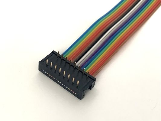 DIP-Stecker Graue Flachkabelmontage 16-Pin-Bandkabel UL2651 28awg 2,54 mm Abstand