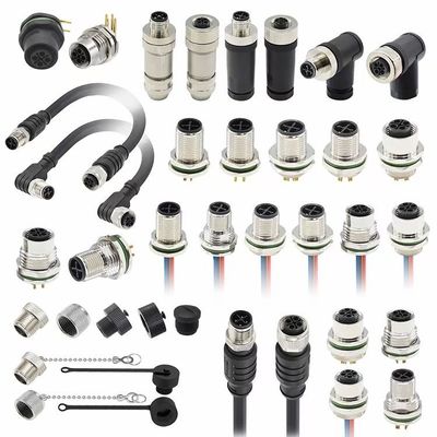 Wasserdichte IP67 Kreislaufdrahtanschlüsse DIN Typ Männlicher Stecker 2 3 4 5 6 8 10 12 Pin