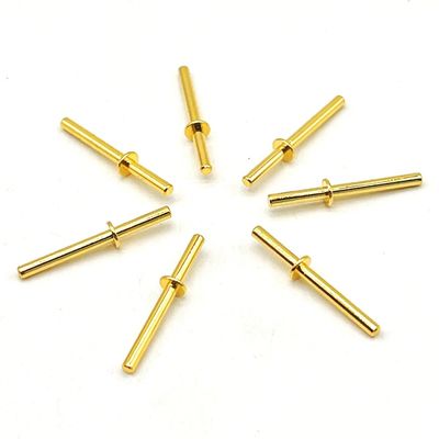 CNC-Drehmaschinen-Pins Rund Kupfer-Kontaktpins mit Goldplattierung