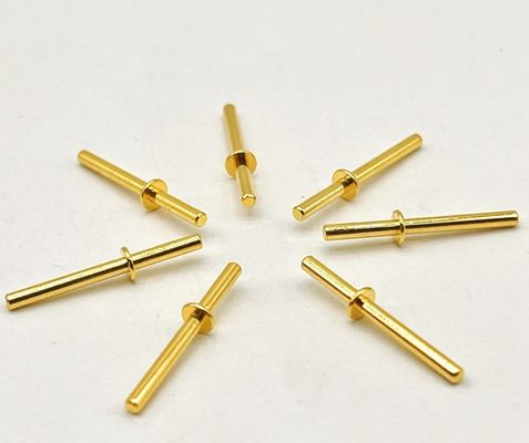 CNC-Drehmaschinen-Pins Rund Kupfer-Kontaktpins mit Goldplattierung
