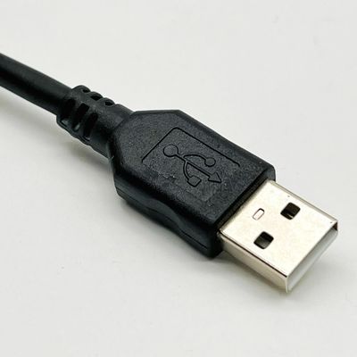 1m schwarzes USB-Gusskabel UL2725 28Awg für schnelle Daten-Synchronisierung und Ladevorrichtung
