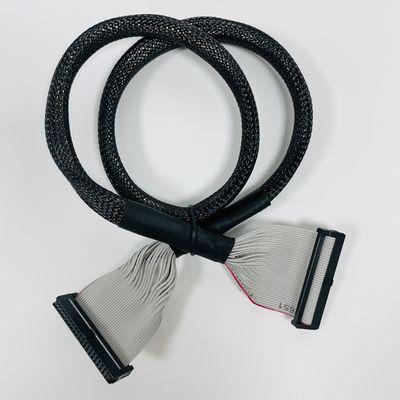 Custom 2,54mm Schwarzes Flachkabel 6 - 64 Pin IDC Flachbandkabel
