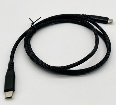 Schwarzes UL2725 USB-Kabel Typ C USB 2.0 Ein männlicher Stecker mit vergoldeter Verbindung