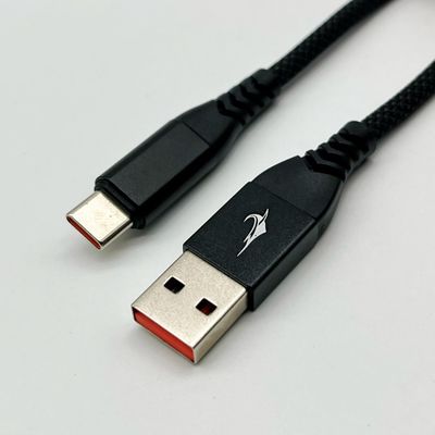 Schwarzes UL2725 USB-Kabel Typ C USB 2.0 Ein männlicher Stecker mit vergoldeter Verbindung