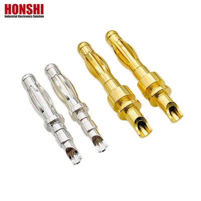 Banana Plug Präzisionsbearbeitung Multilam Pin Kontakt 4mm Lötkugel Endung
