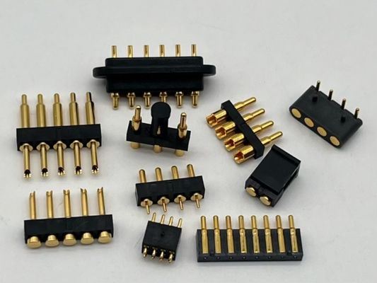 2.54mm High Current Pogo Pin Connector Weiblich 2x7P Goldplattiert H2.5 SMT Typ Für Leiterplatten