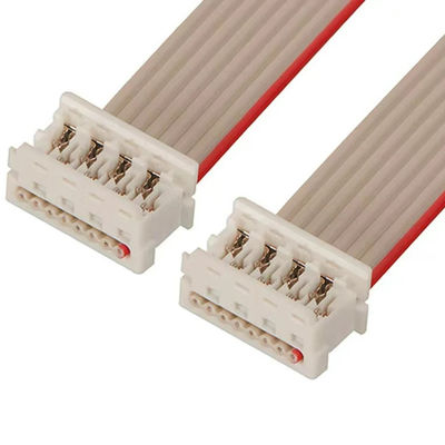 6 bis 24 Pins Bandkabel 2,54 mm UL2651 Weiße IDC-Bandkabelanschlüsse