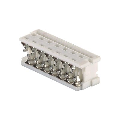 6 bis 24 Pins Bandkabel 2,54 mm UL2651 Weiße IDC-Bandkabelanschlüsse