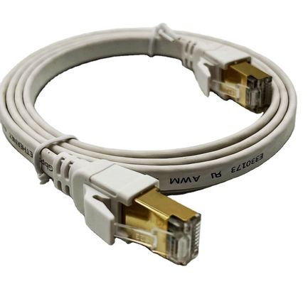 Custom White 1m Cat8 Ethernet Kabel für die Netzwerkverbindung Rj45 Connector Lan Kabel
