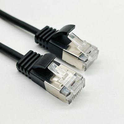 0.5m - 20m Schwarzes RJ45 Ethernet Kabel Rundes Cat7 Patch Kabel angepasst