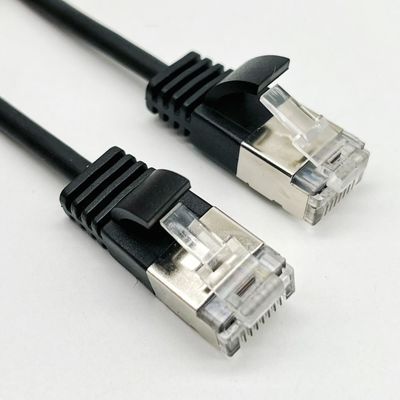 0.5m - 20m Schwarzes RJ45 Ethernet Kabel Rundes Cat7 Patch Kabel angepasst