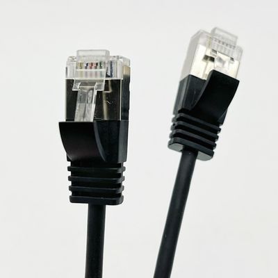 0.5m - 20m Schwarzes RJ45 Ethernet Kabel Rundes Cat7 Patch Kabel angepasst