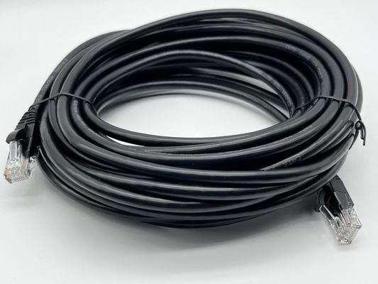 0.5m - 20m Schwarzes RJ45 Ethernet Kabel Rundes Cat7 Patch Kabel angepasst