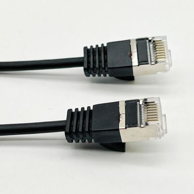 Zusammensetzung von schwarz geformtem Kabel RJ45 Cat7 Ethernet Patch Cable 8P8C Steckkabel
