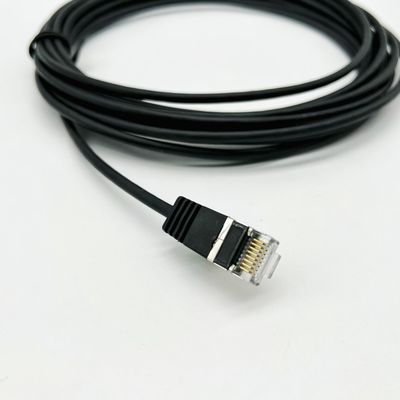 Zusammensetzung von schwarz geformtem Kabel RJ45 Cat7 Ethernet Patch Cable 8P8C Steckkabel