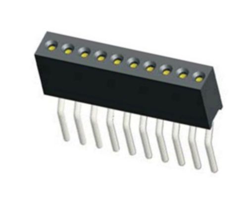1.27mm Maschinengefertigte weibliche Kopfzeile H4.1 Runde Einzelreihe Rechteckspin Kopfzeile weibliche
