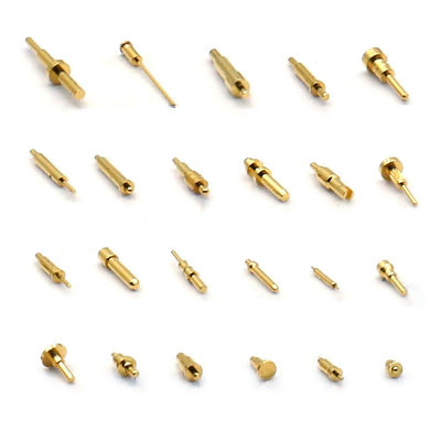10.65mm Messing-Feder-Pin SMT-Typ Goldplattierte Pogo-Pin für Temperaturverbindungen