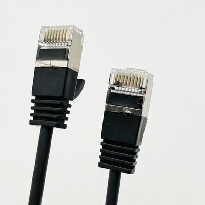 Zusammensetzung von schwarz geformtem Kabel RJ45 Cat7 Ethernet Patch Cable 8P8C Steckkabel