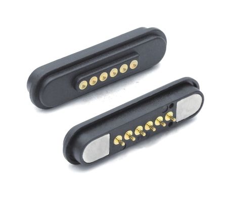 Magnetische Verbindung 6 Pole Pogo Pin 3a Federladen Wasserdichtes Ladekonnektor