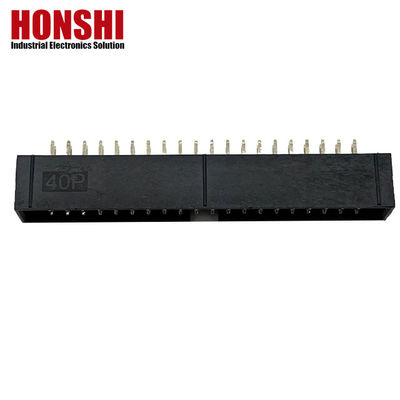 2.54mm Box Header Connector H8.8 40P Goldplattierte elektrische Doppelreiheanschluss