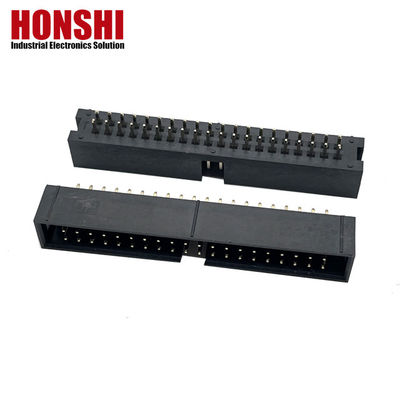 2.54mm Box Header Connector H8.8 40P Goldplattierte elektrische Doppelreiheanschluss
