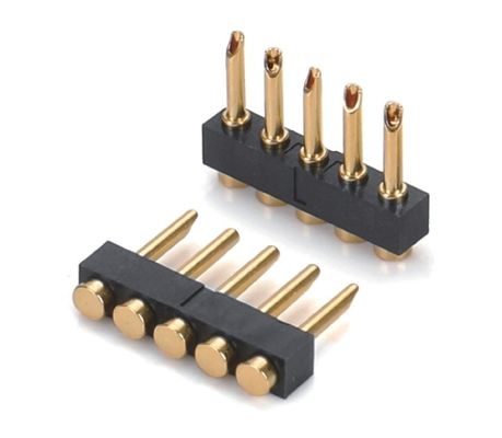 2.54mm Pitch Weiblich 6 Pin PCB-Anschluss Federladen Pogo Pin-Anschluss Smt Typ
