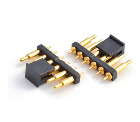 Custom 2,54mm Pitch Männlich 6 Pin 1,5mm PCB-Anschluss Federladen Pogo Pin-Anschluss