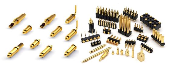 Custom 2,54mm Pitch Männlich 6 Pin 1,5mm PCB-Anschluss Federladen Pogo Pin-Anschluss