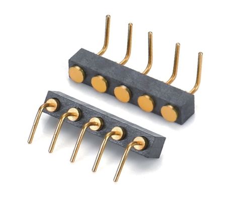 2.54mm Schrägfläche Federverbindung Pogo-Pin-Verbindung Dip-Typ Weiblicher Kopf 10 Pin