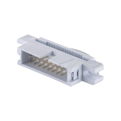 Goldblechplattierung 2,54 mm Box Header PBT Messing 6P - 64P IDC Board To Wire Connector