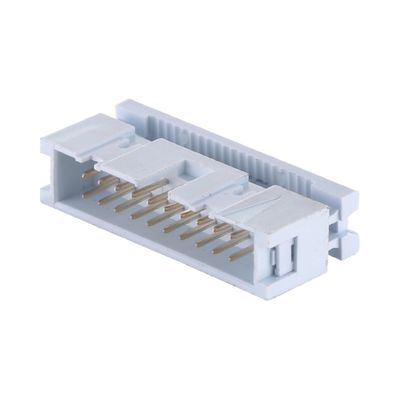 Goldblechplattierung 2,54 mm Box Header PBT Messing 6P - 64P IDC Board To Wire Connector