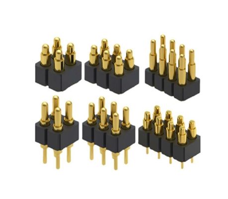 3.0mm Abstand 3pins Goldbeschichtet SMT Typ Automotive Messing Pogo Pin Connector für PCB