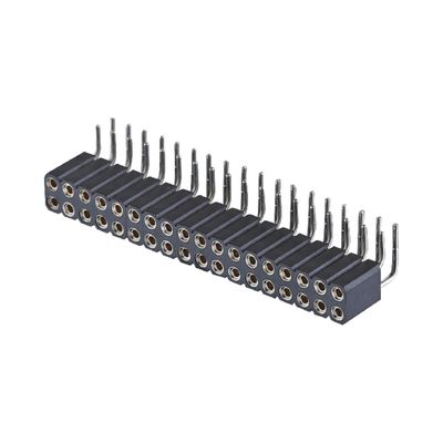 Vergoldete Verarbeitungspinnkopf 2,54 mm SMT SMD Doppelreihe PCB-Verbindung mit rechten Winkel