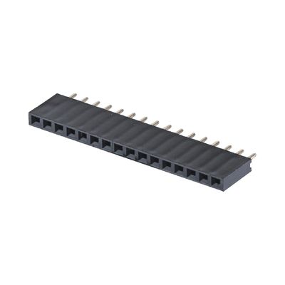 Weiblicher Kopfanschluss 1*40 PA6T Schwarzer Rechtswinkelanschluss 2,54 mm Tonhöhe H8,5 mm