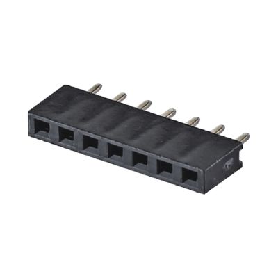 Weiblicher Kopfanschluss 1*40 PA6T Schwarzer Rechtswinkelanschluss 2,54 mm Tonhöhe H8,5 mm